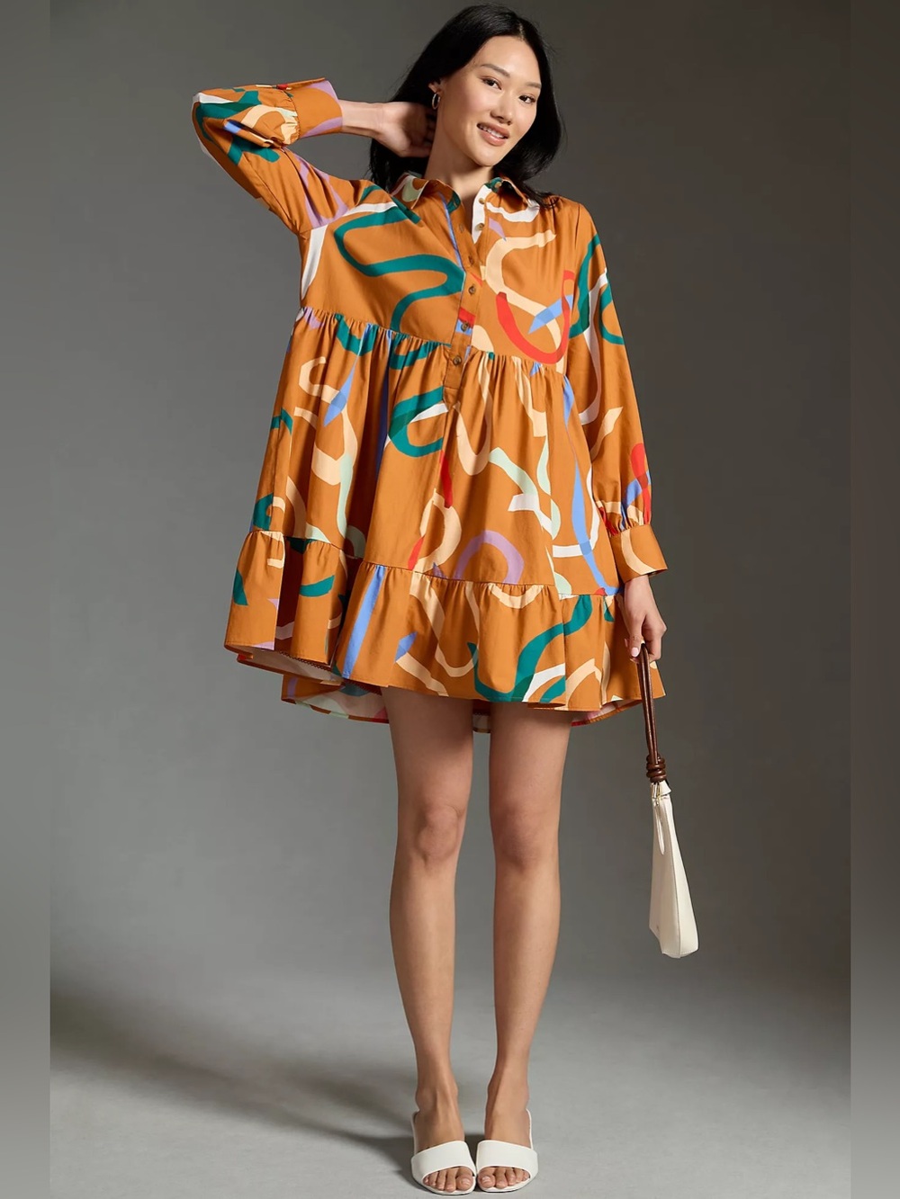 NWOT Maeve Bettina Tiered Shirtdress from Anthropologie - x-Large